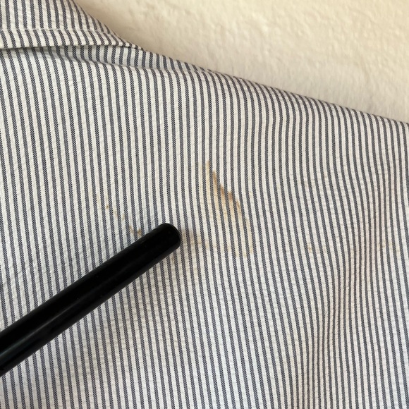 Uniqlo Blazer sz Medium Men’s Jacket Grey light stripe button Preloved Pockets - Picture 8 of 11